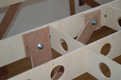 Picture of Room 1 baseboard, legs from above